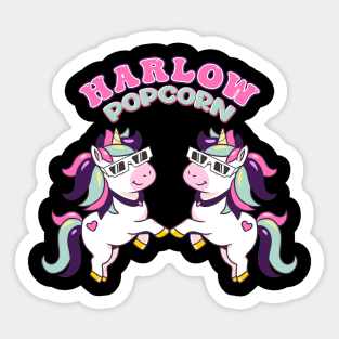 Harlow And Popcorn Funny Popcorn The Pony Sticker